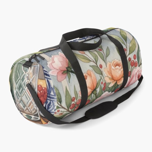 Item preview, Candlelit Rose Symphony – Elegant Floral Still Life in Blue Porcelain designed and sold by Dream Bloom Gallery.