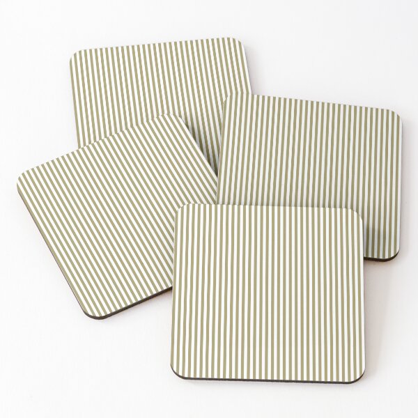 Item preview, Olive green and white stripes designed and sold by Karf  ..