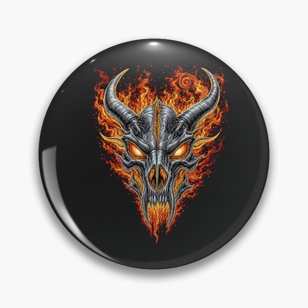 Item preview, Dark Vector Dragon Skull | Fire Trail Inferno Design designed and sold by ColorSplash123.