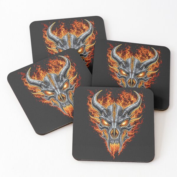 Item preview, Dark Vector Dragon Skull | Fire Trail Inferno Design designed and sold by ColorSplash123.
