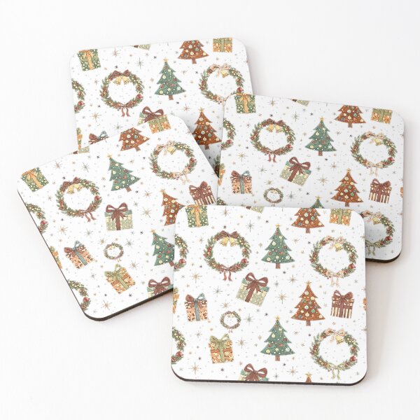 Item preview, Vintage Christmas Pattern: Festive Gifts and Wreaths  designed and sold by WatercolourLily.