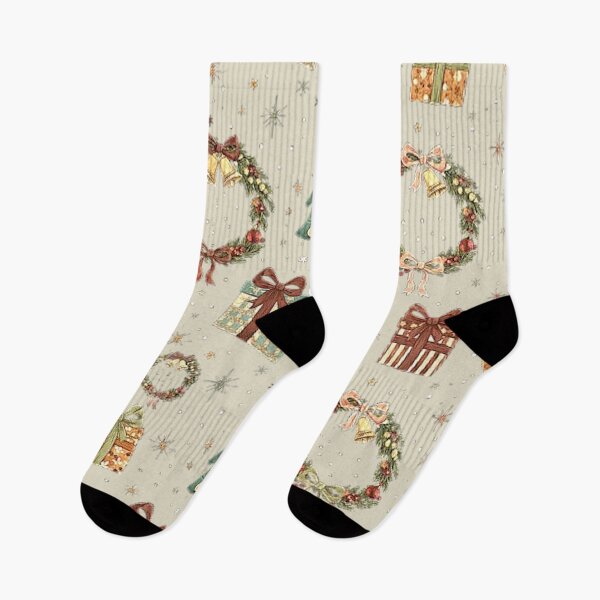 Item preview, Vintage Christmas Pattern: Festive Gifts and Wreaths  designed and sold by WatercolourLily.