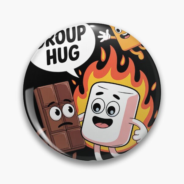 Artikelvorschau, Lustige Gruppenumarmung beim Marshmallow-Rösten am Lagerfeuer (Smores) entworfen und verkauft von NailMolisa.