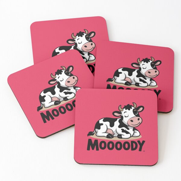 Item preview, Mooody Cow Cute Cartoon Design designed and sold by Celebrate & Sparkle.