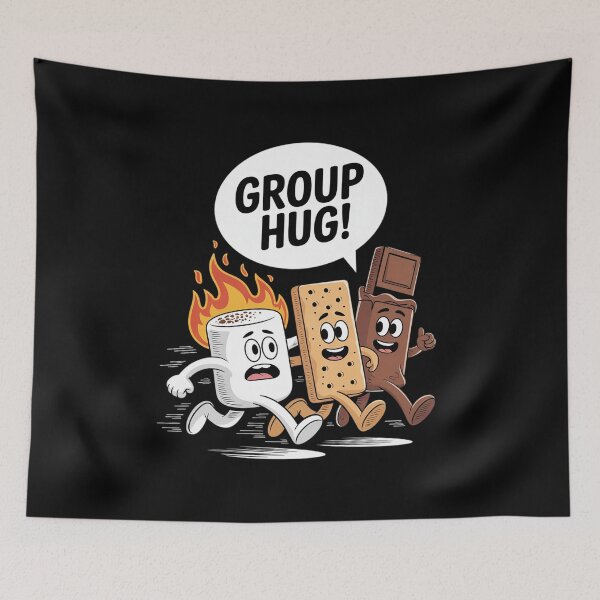 Item preview, Funny Group Hug S'more Marshmallows Graham Cracker Chocolate  designed and sold by NailMolisa.