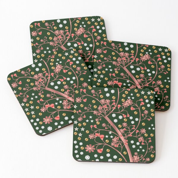 Item preview, Elegant Rose Gold Christmas Floral Pattern – Winter Botanical Holiday Design designed and sold by HopeAndHustle.