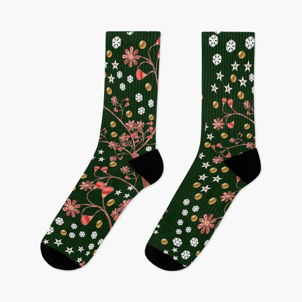 Item preview, Elegant Rose Gold Christmas Floral Pattern – Winter Botanical Holiday Design designed and sold by HopeAndHustle.