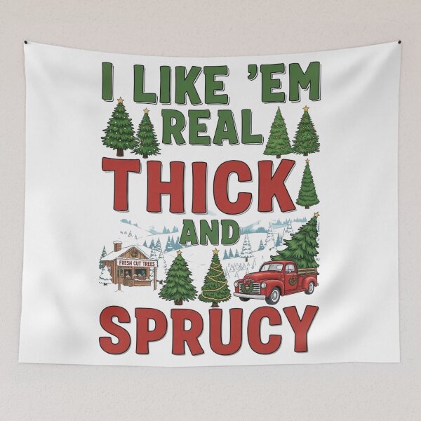 Item preview, I like them real thick and sprucy- Funny Christmas  designed and sold by FitEnvy.