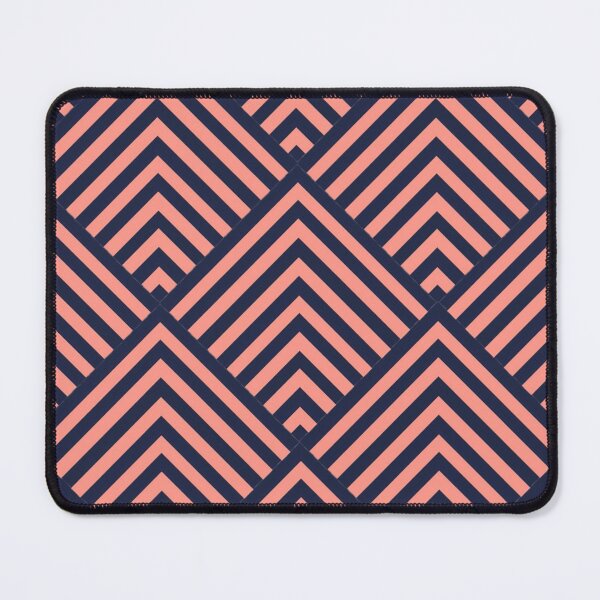 Item preview, Navy Peach Art Deco Geo Digital Design - Eye Bugging Effect designed and sold by Licorice Moon.