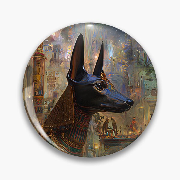 Aperçu de l'œuvre Anubis : Gardien de l'au-delà | Un paysage fantastique égyptien mystique créée et vendue par Stoneflower-Art.
