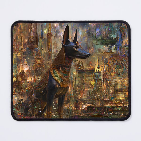 Item preview, Anubis: Warden of the Afterlife | A Mystical Egyptian Fantasy Landscape designed and sold by Stoneflower-Art.