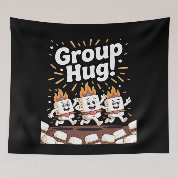 Item preview, Funny Group Hug S'more Marshmallows Graham Cracker Chocolate1  designed and sold by NailMolisa.