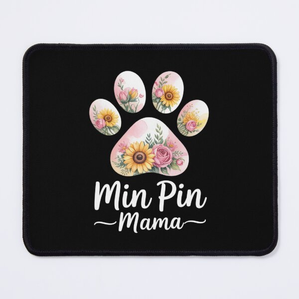 Item preview, Min Pin Mama Floral Dog Paw Miniature Pinscher Mom designed and sold by FadeOfThrone.