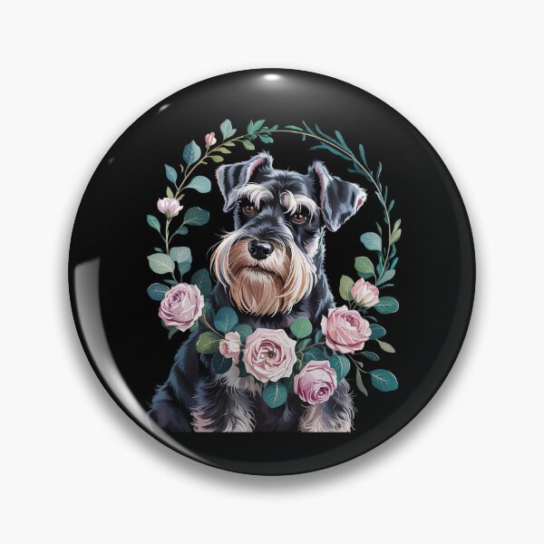 Item preview, Miniature Schnauzer Dog With Flowers Pastel Floral Men Women Girls Kids  designed and sold by MarryIsMonth.