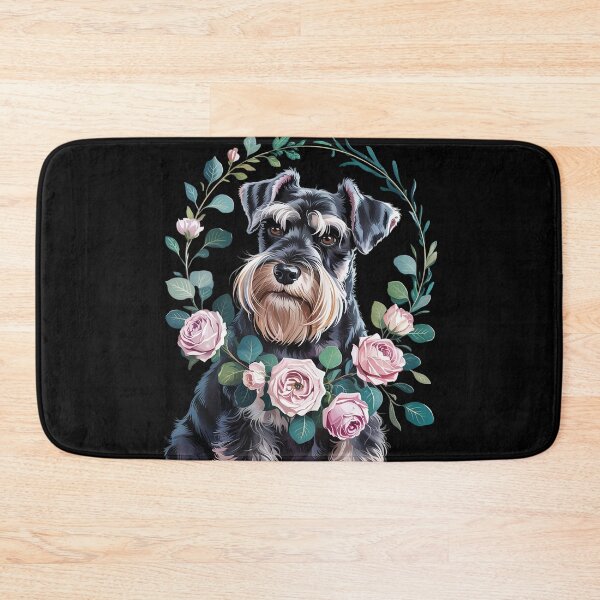 Item preview, Miniature Schnauzer Dog With Flowers Pastel Floral Men Women Girls Kids  designed and sold by MarryIsMonth.