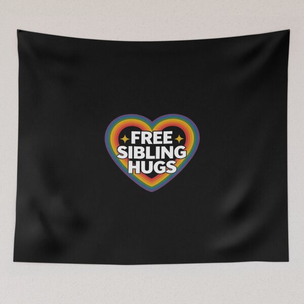 Item preview, Free Sibling Hugs Heart LGBT Gay Pride Month Brother Sister  designed and sold by SyntaxClaw.