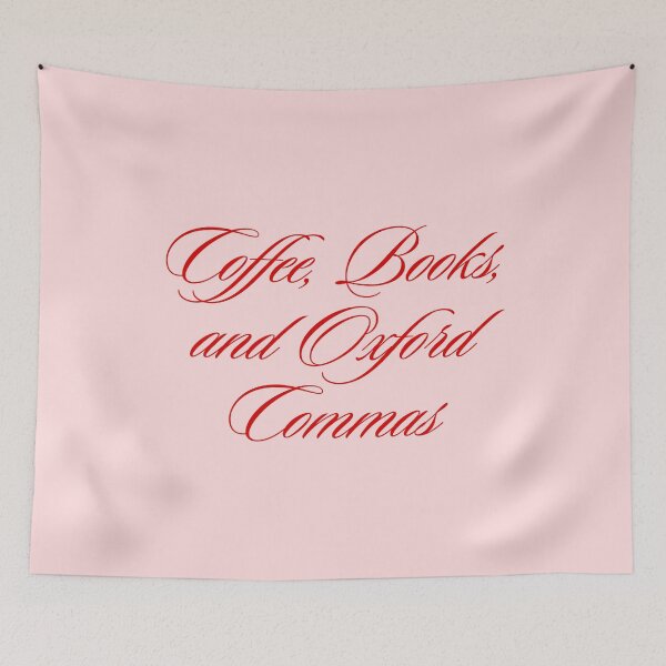 Item preview, Coffee, Books, and Oxford Commas designed and sold by SWETA HALDER.