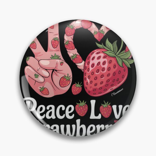 Item preview, Peace Love Strawberries Festival Season Strawberry Lover  designed and sold by KotexTemu.