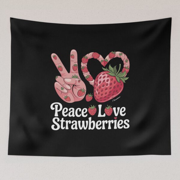 Item preview, Peace Love Strawberries Festival Season Strawberry Lover  designed and sold by KotexTemu.