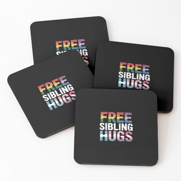 Item preview, Free Sibling Hugs LGBTQ Gay Pride Month Proud Ally designed and sold by SyntaxClaw.
