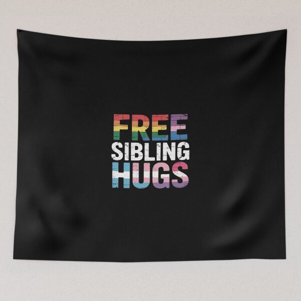 Item preview, Free Sibling Hugs LGBTQ Gay Pride Month Proud Ally  designed and sold by SyntaxClaw.