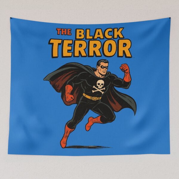Item preview, Black Terror Comic Hero in Action designed and sold by Retr0Tshirts.