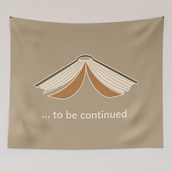 Item preview, To Be Continued Book Illustration with Stylized Pages and Narrative Flow designed and sold by SplashTastic.