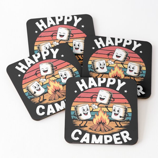 Item preview, Funny Happy Camper Kids Boy Girl Toddler Marshmallow Camping  designed and sold by NailMolisa.