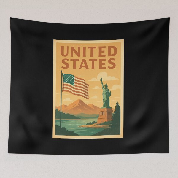 Item preview, United States — Iconic Retro Landscape designed and sold by DesignShopAD.