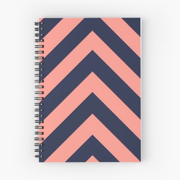 Item preview, Navy Peach Chevron Stripe designed and sold by Licorice Moon.