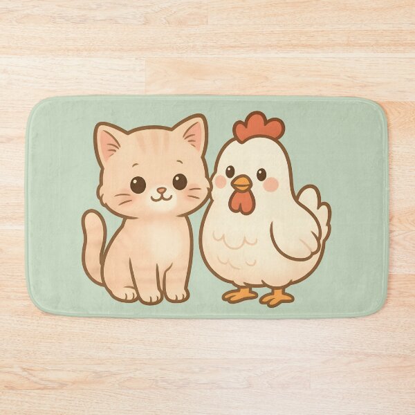 Item preview, Cute Kitten and Chicken Friends designed and sold by BloomOfDesign.