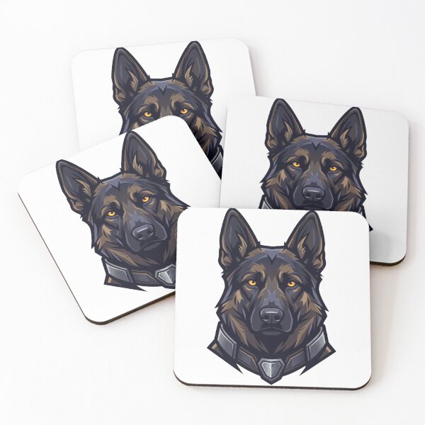Item preview, Bold German Shepherd Warrior – Fierce Canine Mascot Illustration designed and sold by Royalsticker.