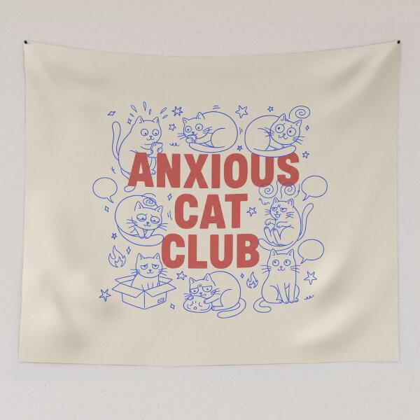 Item preview, ANXIOUS CAT CLUB designed and sold by bisha.