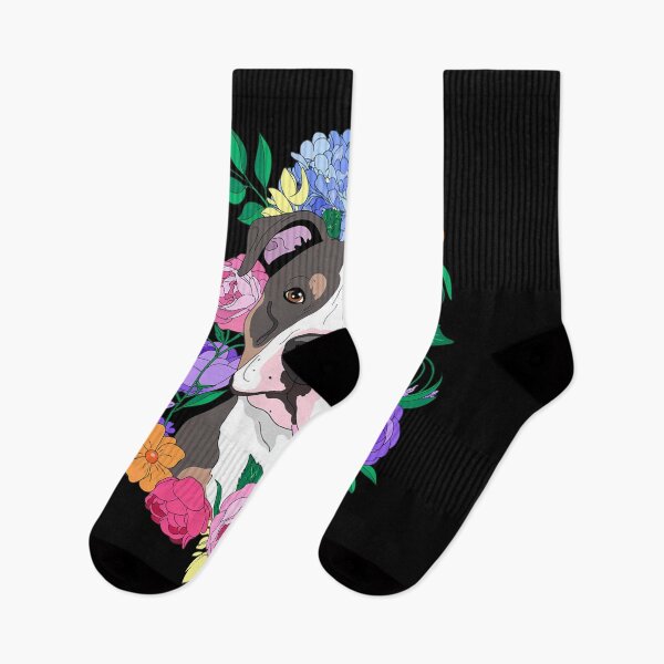 Item preview, Pitbull Mom Floral Dog Lover Flowers Cute Women Kids  designed and sold by FadeOfThrone.