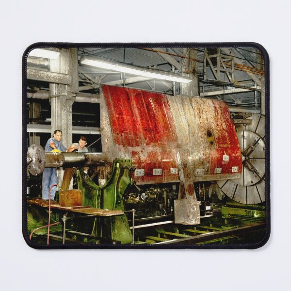 Item preview, Machinist - Lathe - A steady hand on the rudder 1949 designed and sold by Mike Savad Photography.