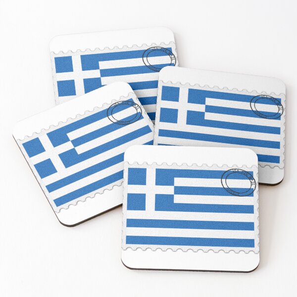 Item preview, Greece National Flag Postage Stamp designed and sold by red-amber65.