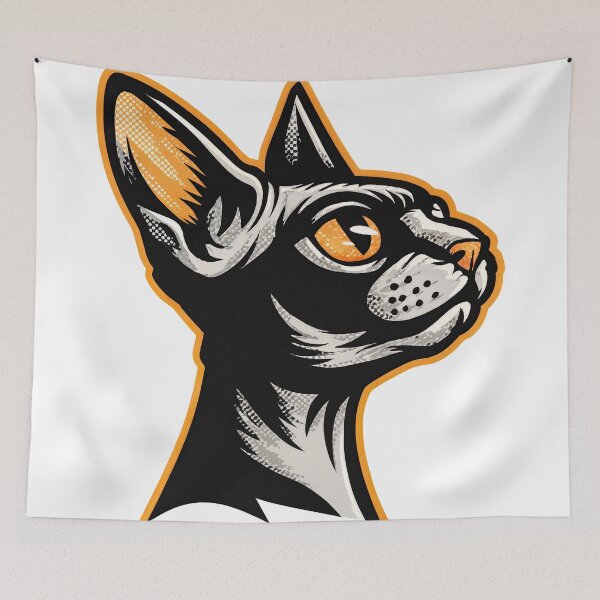 Item preview, Sphynx Stare: Bold Elegance in Vector Form designed and sold by ForeverPrintsOK.
