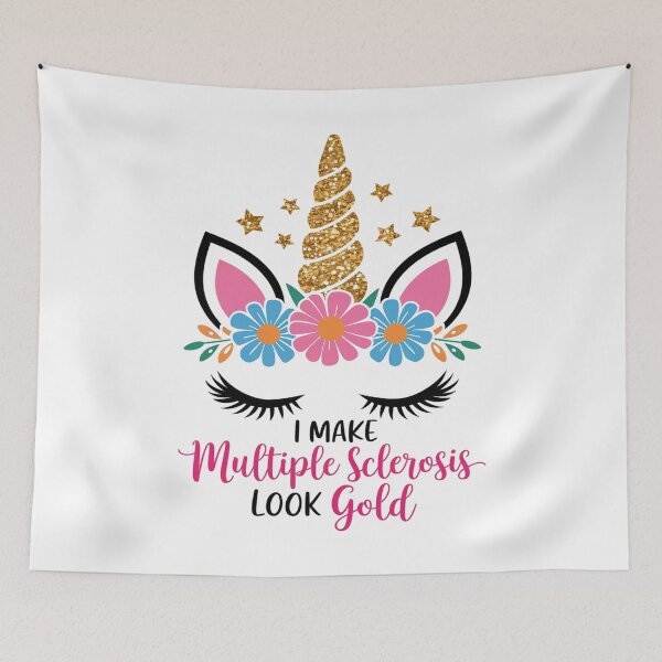 Item preview, Multiple Sclerosis Awareness Unicorn Flowers MS  designed and sold by AquaKiev.