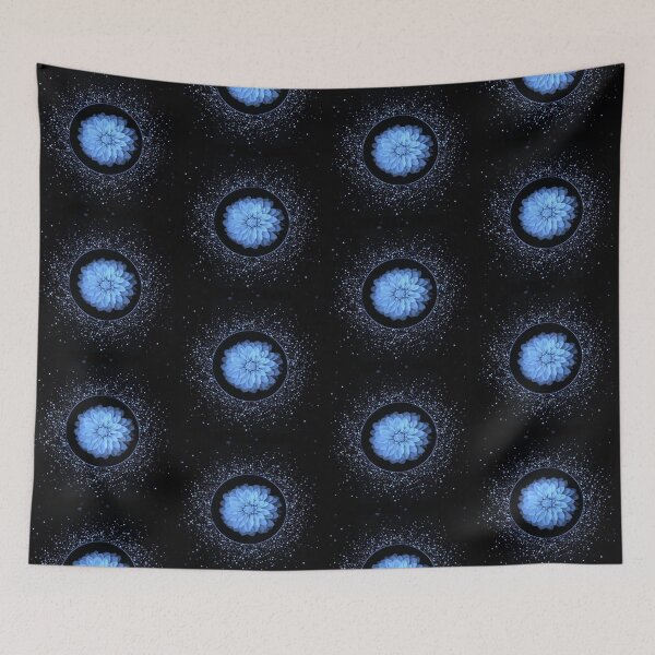 Item preview, Abstract Glimmering Blue  Mandala Artwork  designed and sold by NivyasArtistry.