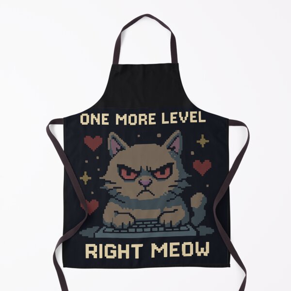 Item preview, One More Level Right Meow – Grumpy Gamer Cat Pixel Art designed and sold by TaRoPonn.