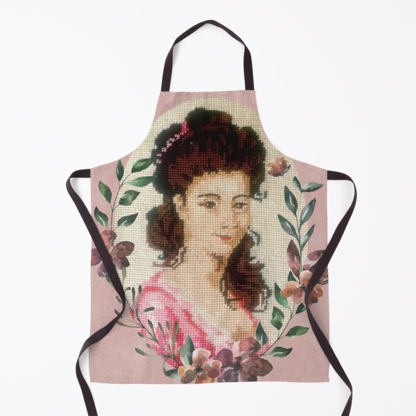 Item preview, Pink Lady Bust Vintage Duncan Girl Oval Floral designed and sold by Licorice Moon.