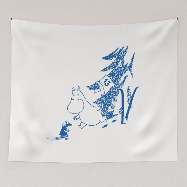 Item preview, Blue Moomintroll Apres Ski Winter Sports Games designed and sold by MoominStore.