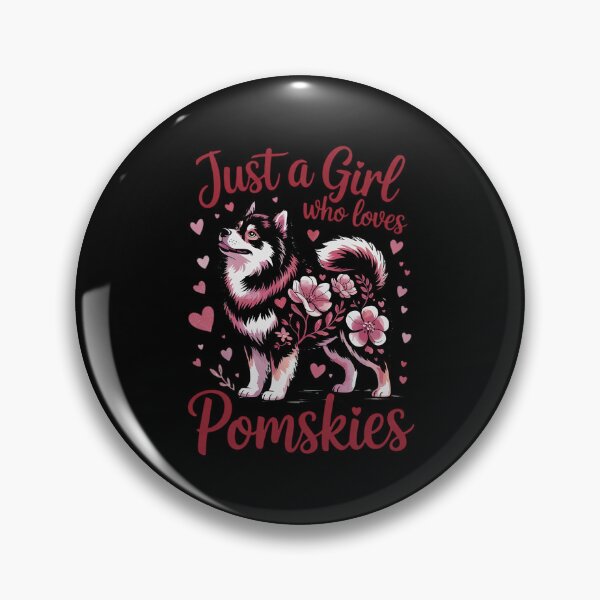 Item preview, Pomsky Just A Girl Who Loves Pomskies Dog Flower Cute Floral  designed and sold by MarryIsMonth.