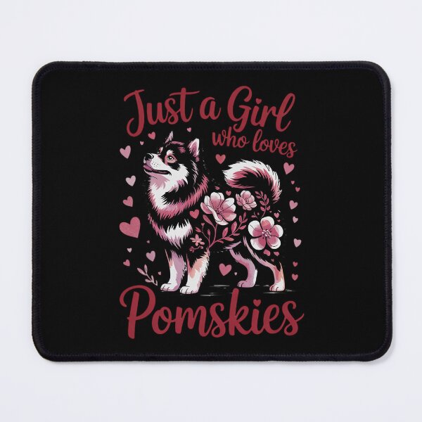 Item preview, Pomsky Just A Girl Who Loves Pomskies Dog Flower Cute Floral  designed and sold by MarryIsMonth.