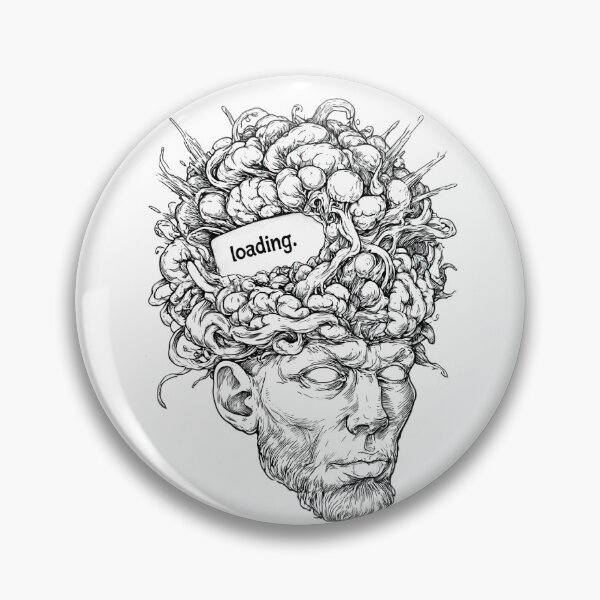 Item preview, Mind Loading Funny tattoo style artwork  designed and sold by PigmalionArt.