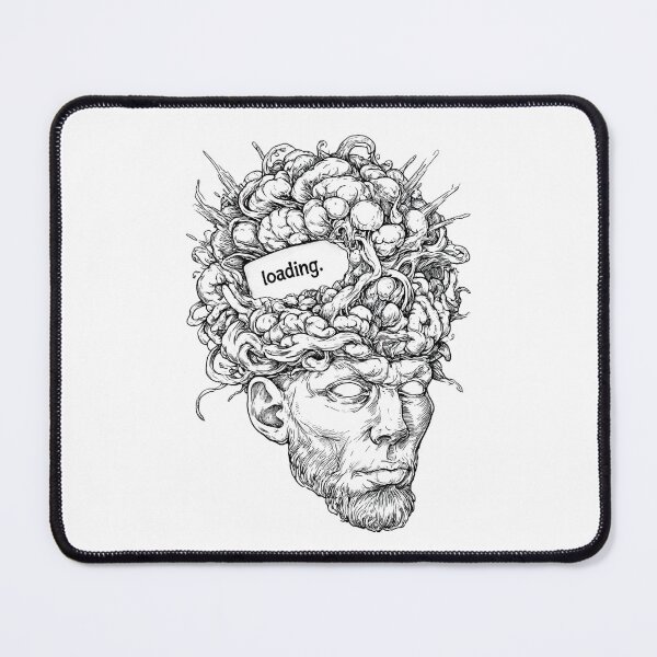 Item preview, Mind Loading Funny tattoo style artwork designed and sold by PigmalionArt.