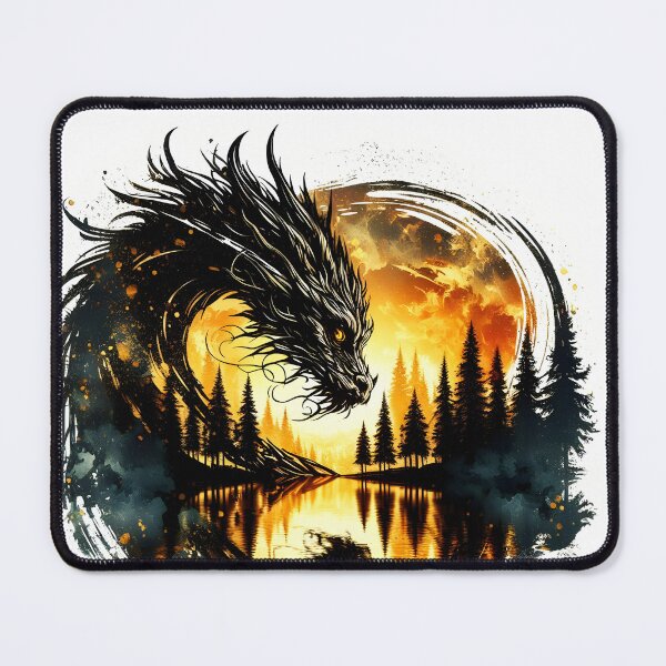 Item preview, Dragon at Sunset, Ai Generated Art designed and sold by ACC .