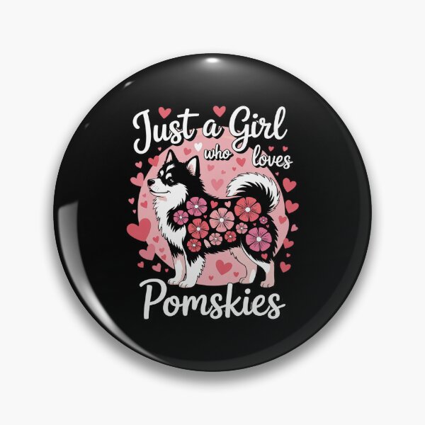 Item preview, Pomsky Just A Girl Who Loves Pomskies Dog Flower Cute Floral13  designed and sold by FadeOfThrone.