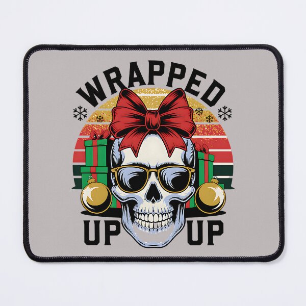 Item preview, Wrapped Up – Festive Bow Christmas Skull Design designed and sold by Taans-Creation.