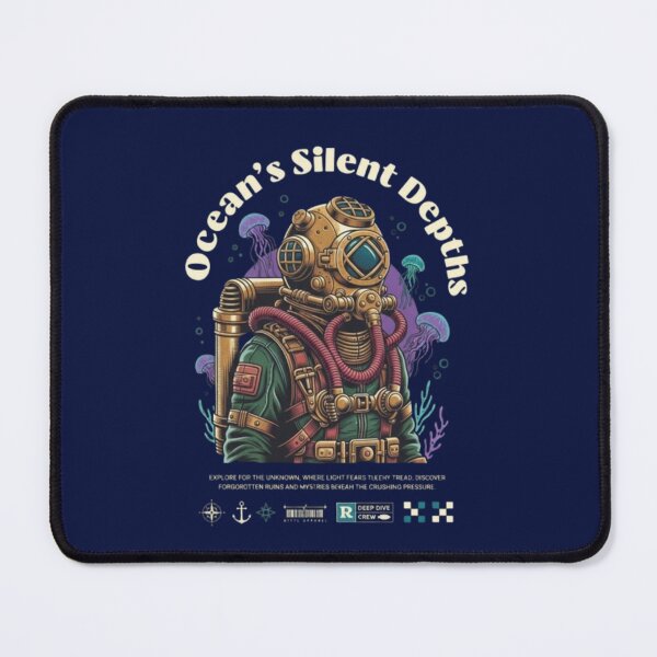Item preview, Vintage Deep Sea Diver – Ocean Mystery Illustration designed and sold by Dogandesighn.
